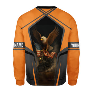 Railspirit Personalized BNSF Railway Sweatshirt American Eagle Vintage Train Shirt