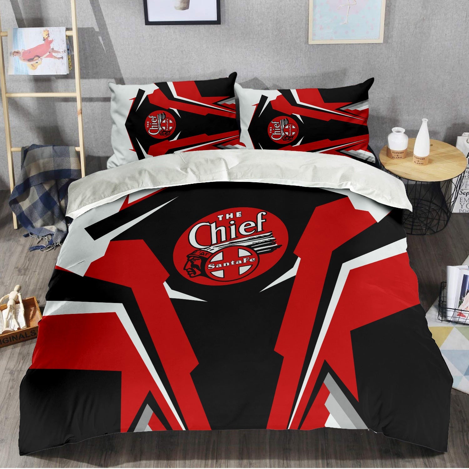 Railspirit The Chief Santa Fe Railroad Bedding Set Strong Line Style Bedding Set All Over Print