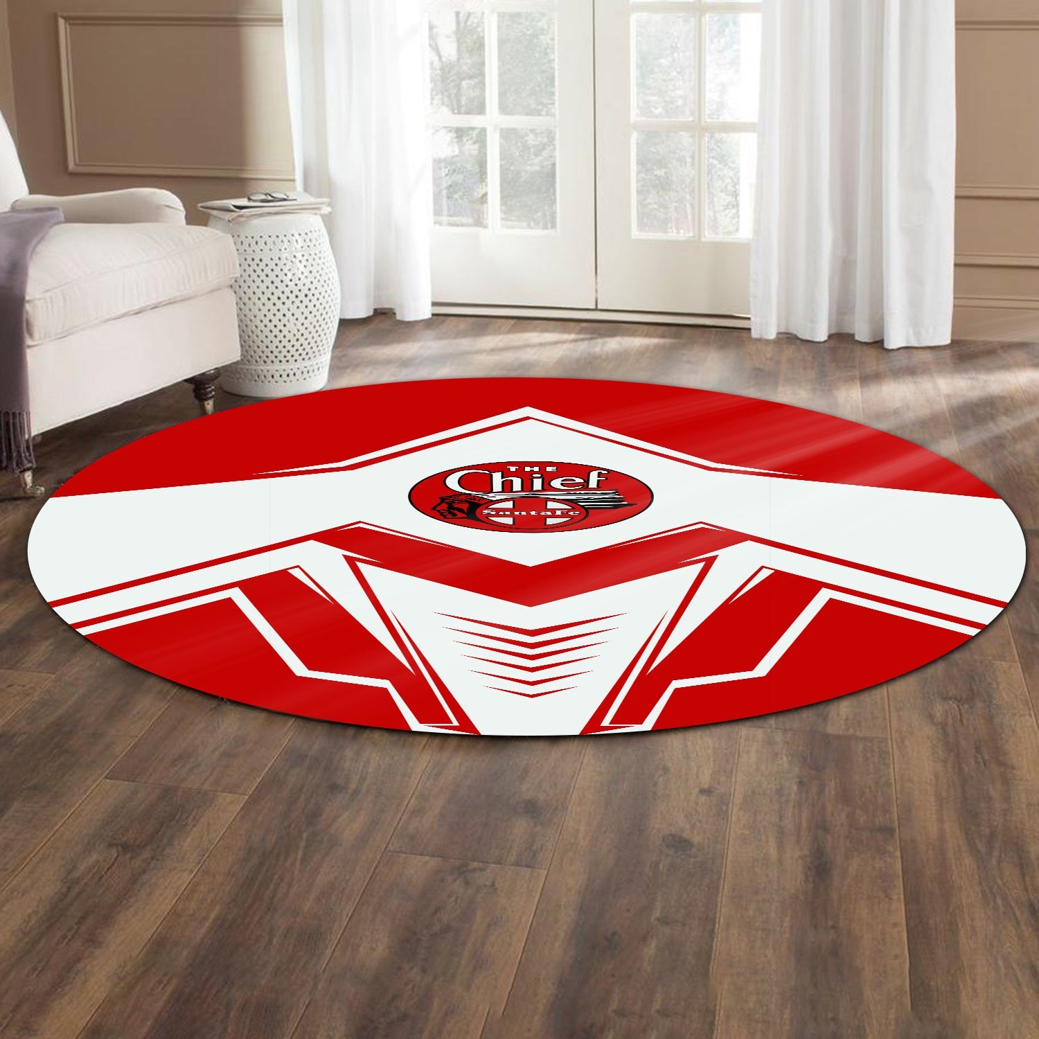 Railspirit The Chief Santa Fe Railroad Round Mat Railway Trainspotter Style Mat Gift Idea For Foamers