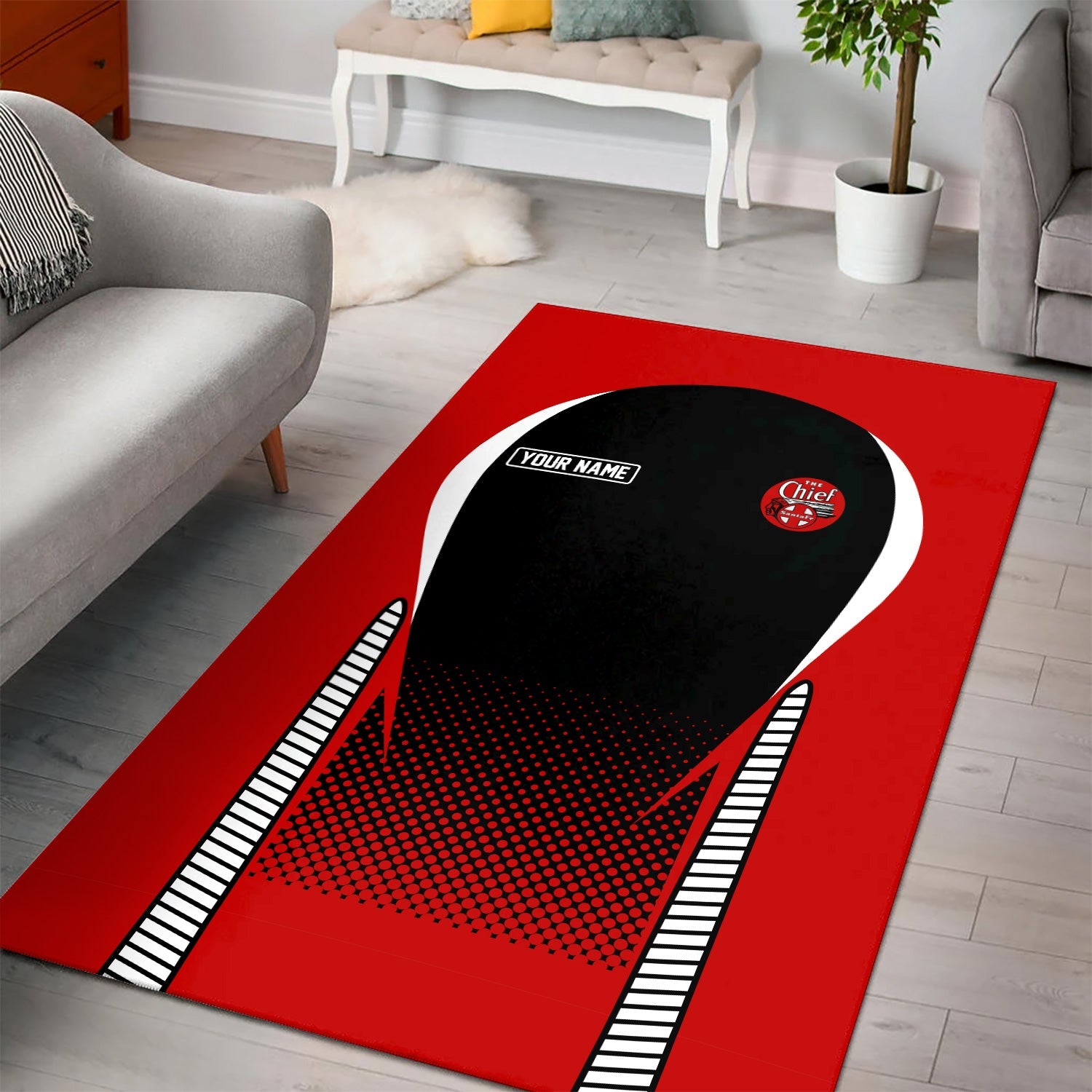 Railspirit Personalized The Chief Santa Fe Railroad Area Rug All Over Printed Rug