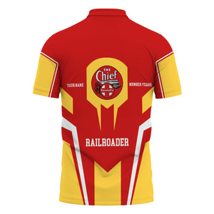 Railspirit Personalized The Chief Santa Fe Railroad Polo Shirt Custom Year Railroader Shirt Gift Idea For Train Lover