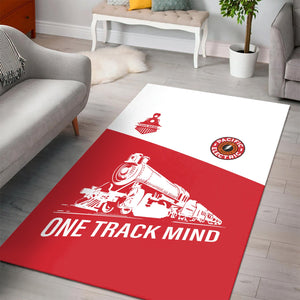 Railspirit Personalized Pacific Electric Railroad Area Rug One Track Mind Train Rug Gift Idea For Train Lover