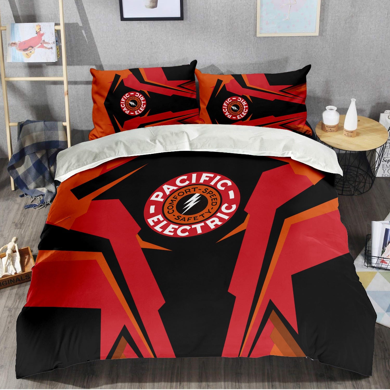 Railspirit Pacific Electric Railroad Bedding Set Strong Line Style Bedding Set All Over Print