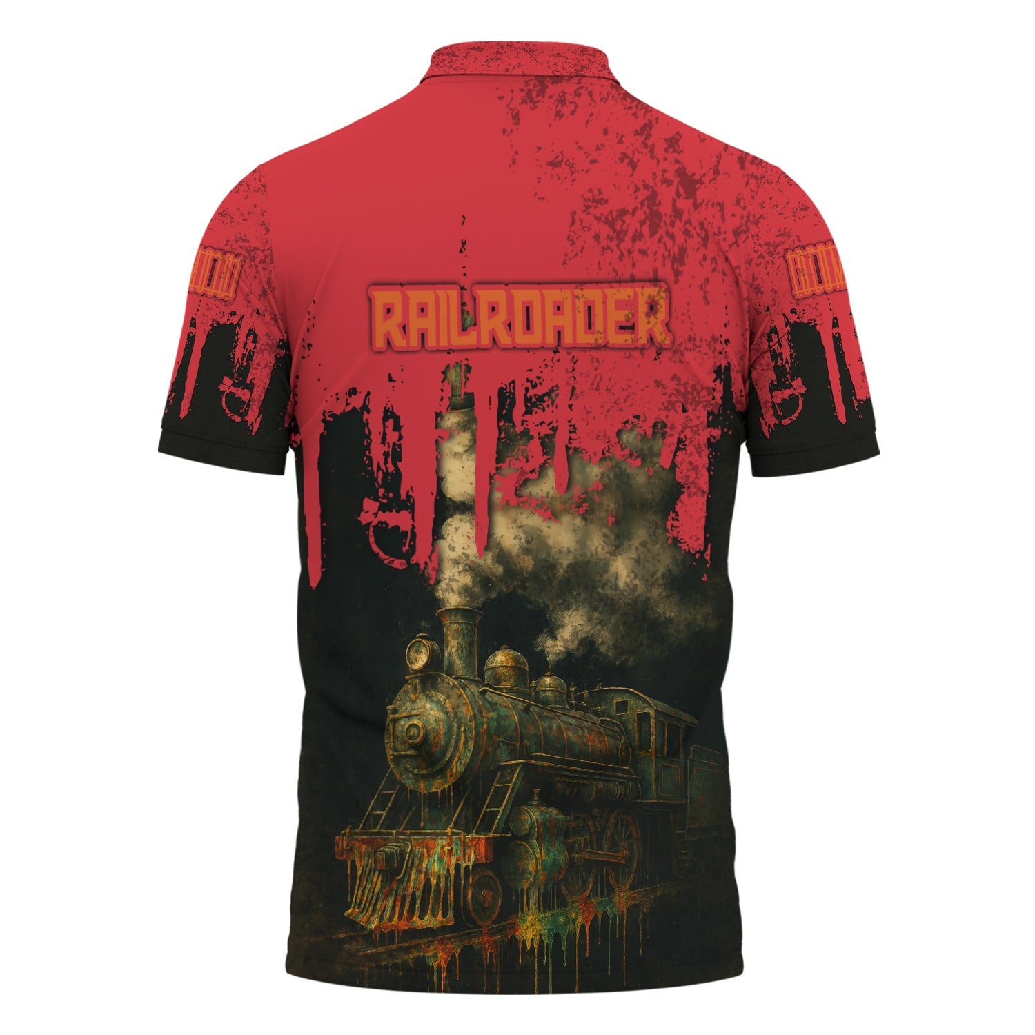 Railspirit Personalized Pacific Electric Railroad Polo Shirt Vintage Train Art Style Shirt For Locomotive Fans