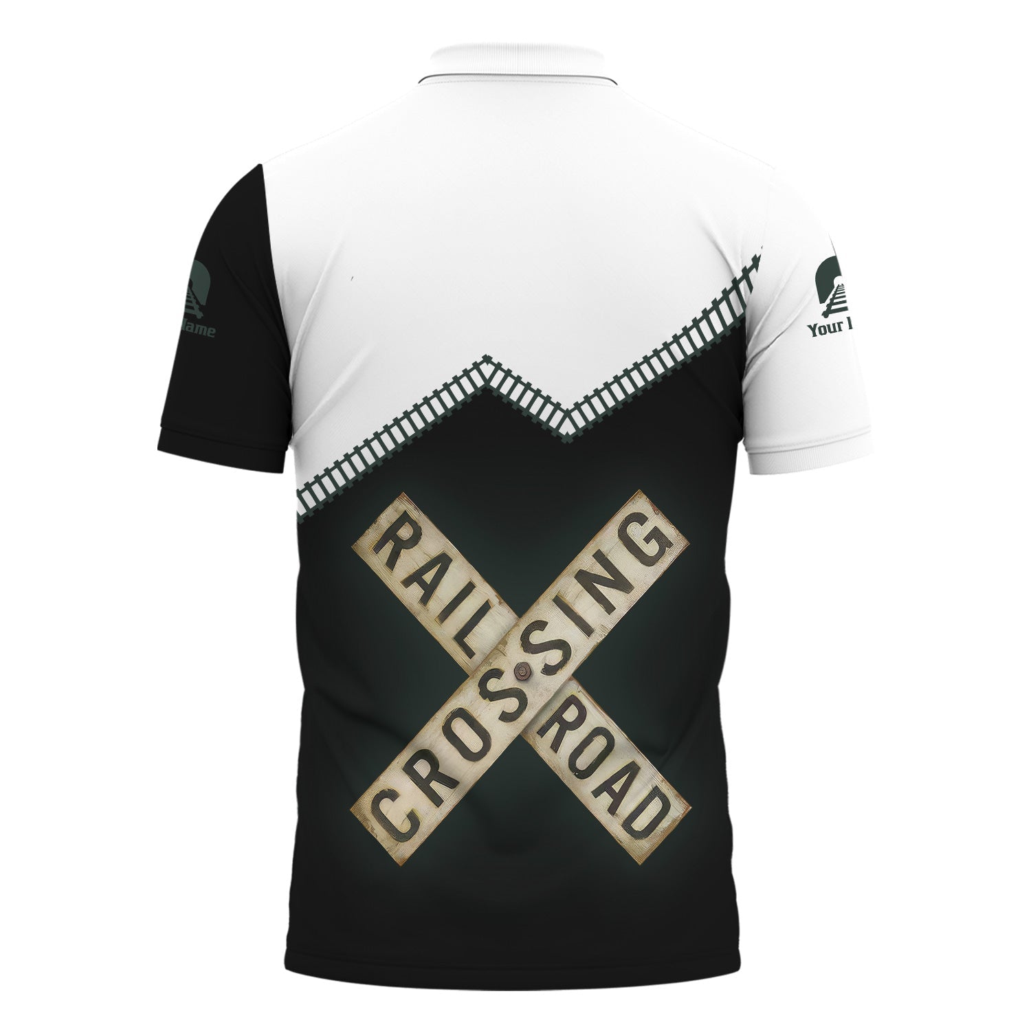 Railspirit Personalized Youngstown & Southern Railroad Polo Shirt Railroad Crossing Printed Train Track Shirt