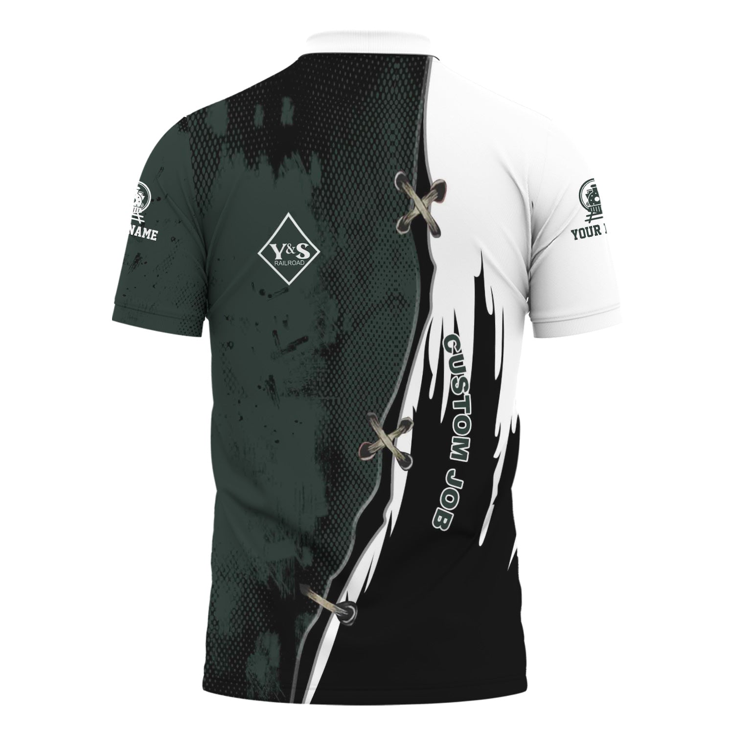 Railspirit Personalized Youngstown & Southern Railroad Polo Shirt Retro Stitches Design with Custom Position Train Shirt