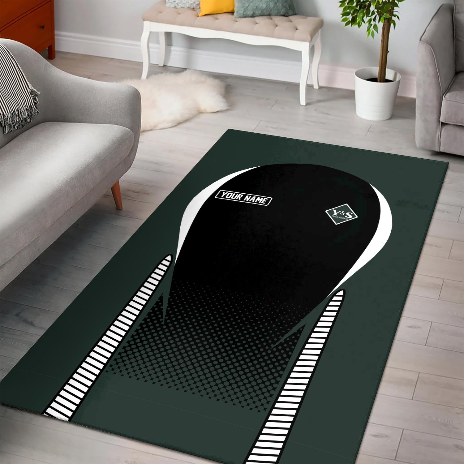 Railspirit Personalized Youngstown & Southern Railroad Area Rug All Over Printed Rug