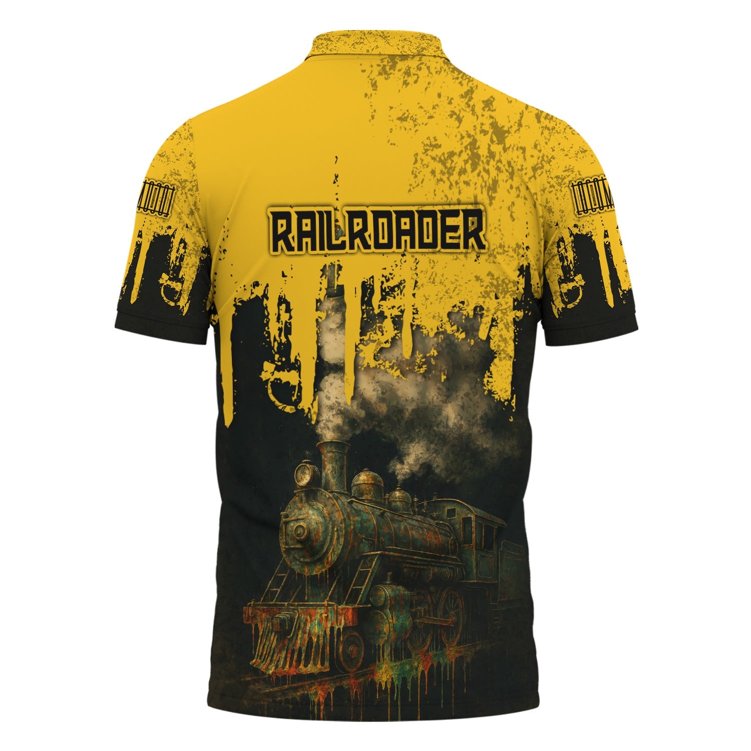 Railspirit Personalized Richmond, Fredericksburg And Potomac Railroad Polo Shirt Vintage Train Art Style Shirt For Locomotive Fans