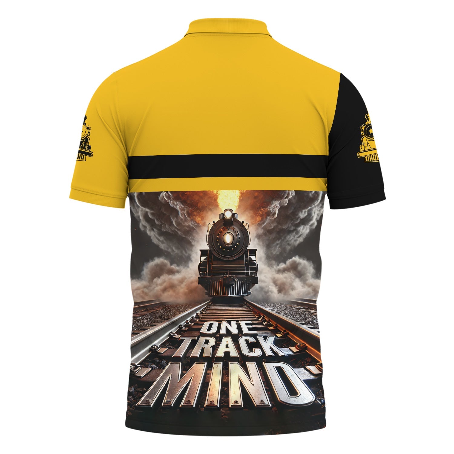 Railspirit Personalized Richmond, Fredericksburg And Potomac Railroad Polo Shirt One Track Mind Train Printed Shirt