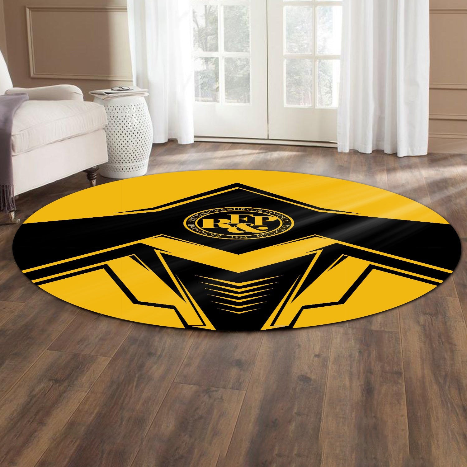 Railspirit Richmond, Fredericksburg And Potomac Railroad Round Mat Railway Trainspotter Style Mat Gift Idea For Foamers