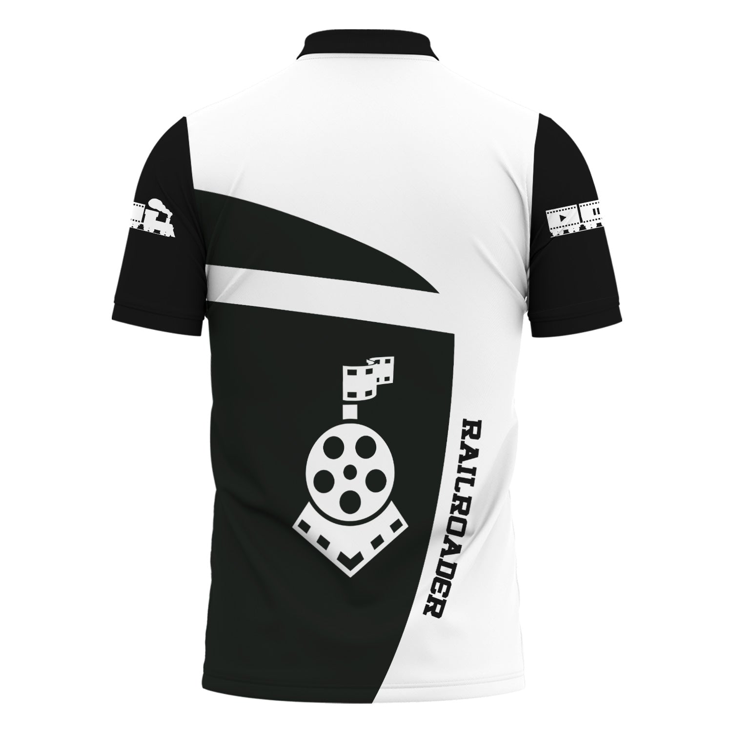 Railspirit Personalized Detroit Toledo And Ironton Railroad Polo Shirt All Aboard Steam Train Movie Projector Style Shirt