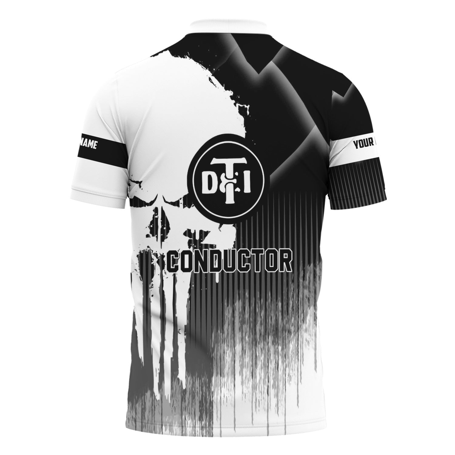 Railspirit Personalized Detroit Toledo And Ironton Railroad Polo Shirt Skull Design with Custom Job Train Shirt for Trackhead Crew