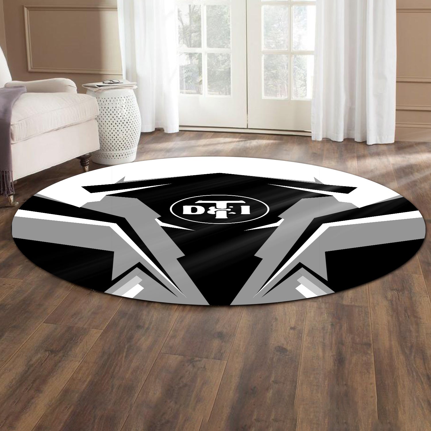 Railspirit Detroit Toledo And Ironton Railroad Round Mat Strong Line Style Rug All Over Print