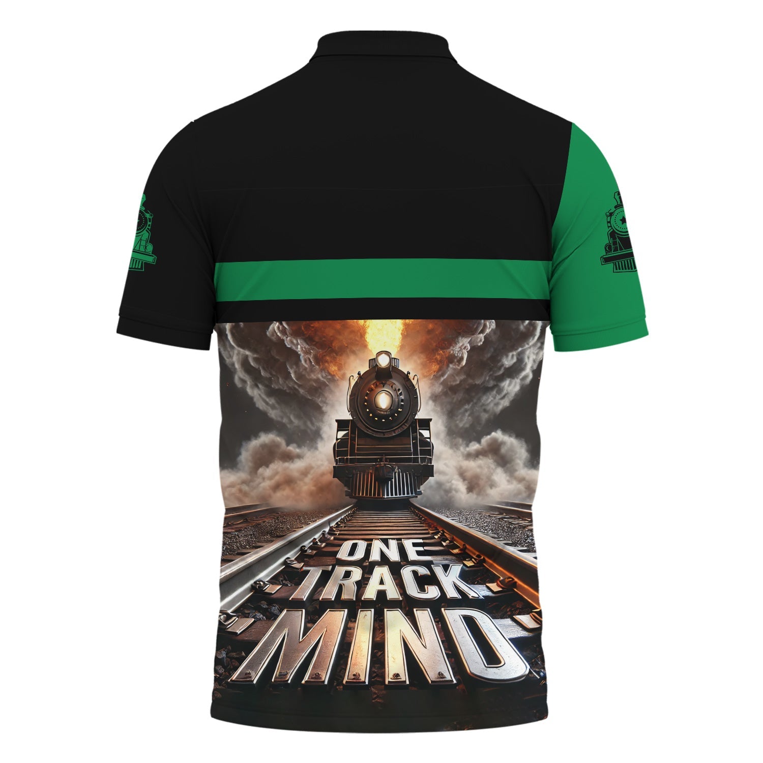 Railspirit Personalized Pittsburgh And Lake Erie Railroad Polo Shirt One Track Mind Train Printed Shirt