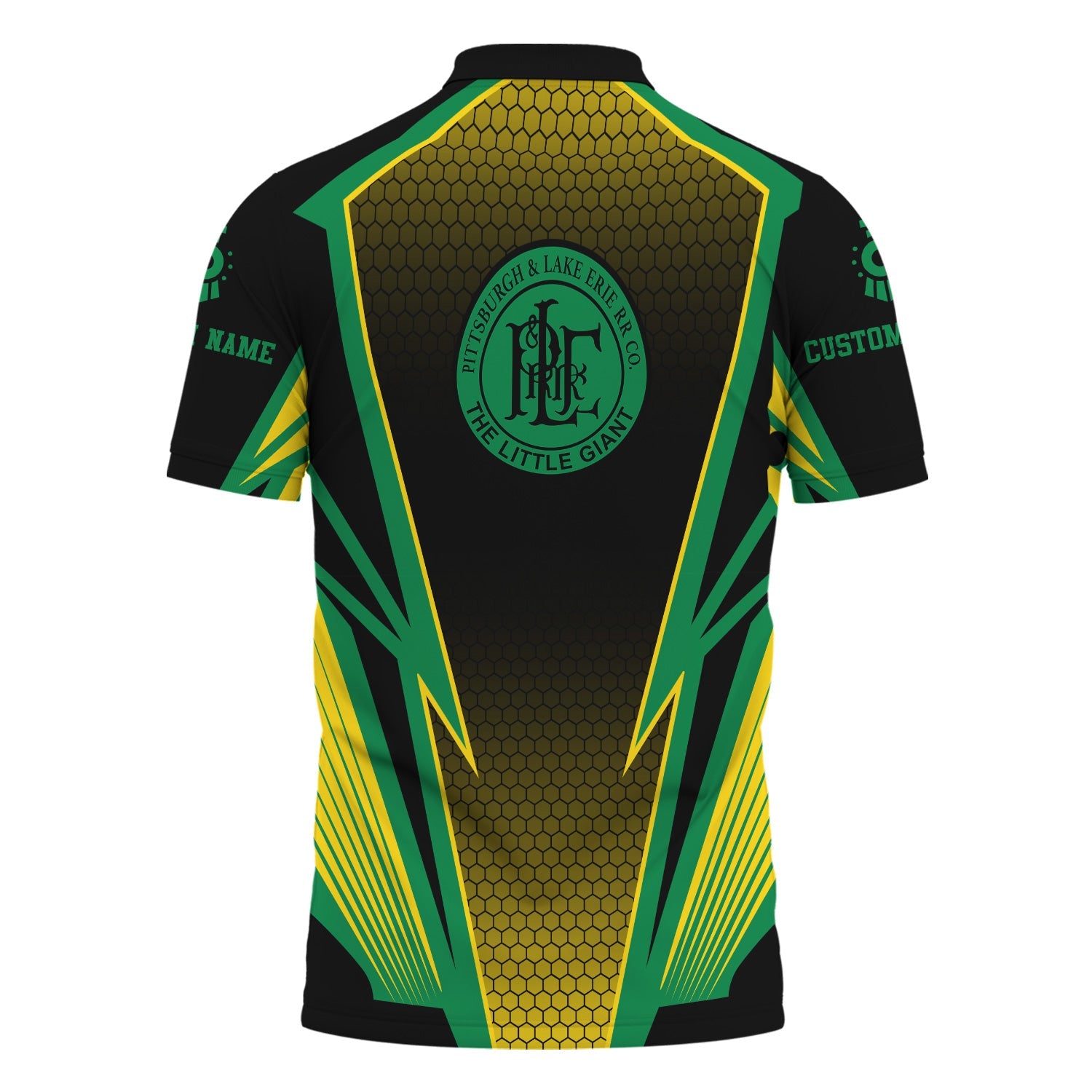 Railspirit Personalized Pittsburgh And Lake Erie Railroad Polo Shirt Lightning Graphic Style Shirt Gift Idea For Train Lover