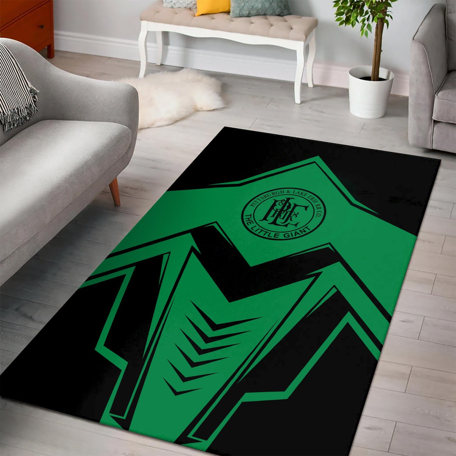 Railspirit Pittsburgh And Lake Erie Railroad Area Rug Railway Trainspotter Style Rug Gift Idea For Foamers