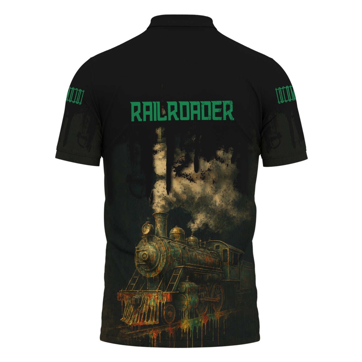 Railspirit Personalized Pittsburgh And Lake Erie Railroad Polo Shirt Vintage Train Art Style Shirt For Locomotive Fans