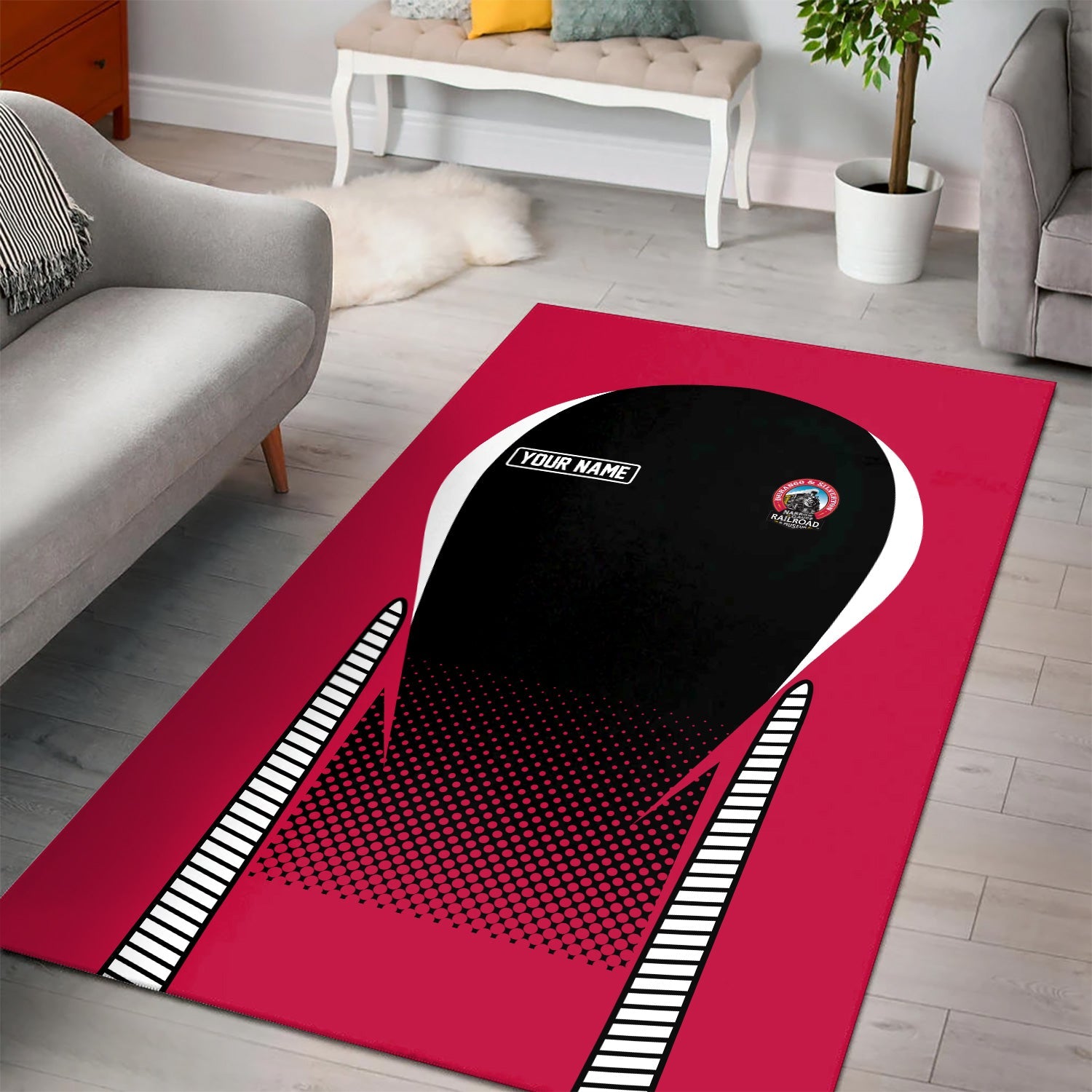 Railspirit Personalized Durango And Silverton Narrow Gauge Railroad Area Rug All Over Printed Rug