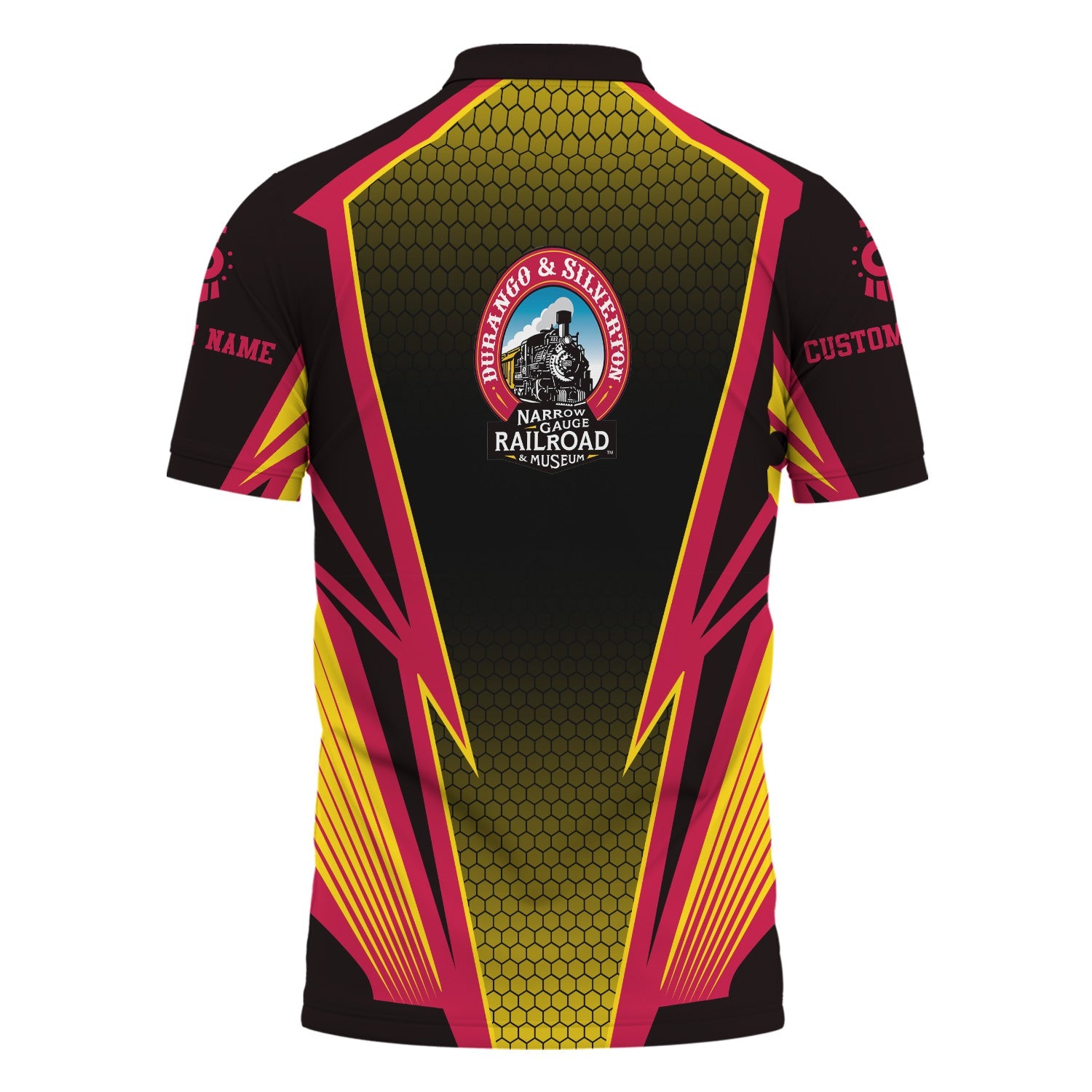 Railspirit Personalized Durango And Silverton Narrow Gauge Railroad Polo Shirt Lightning Graphic Style Shirt Gift Idea For Train Lover