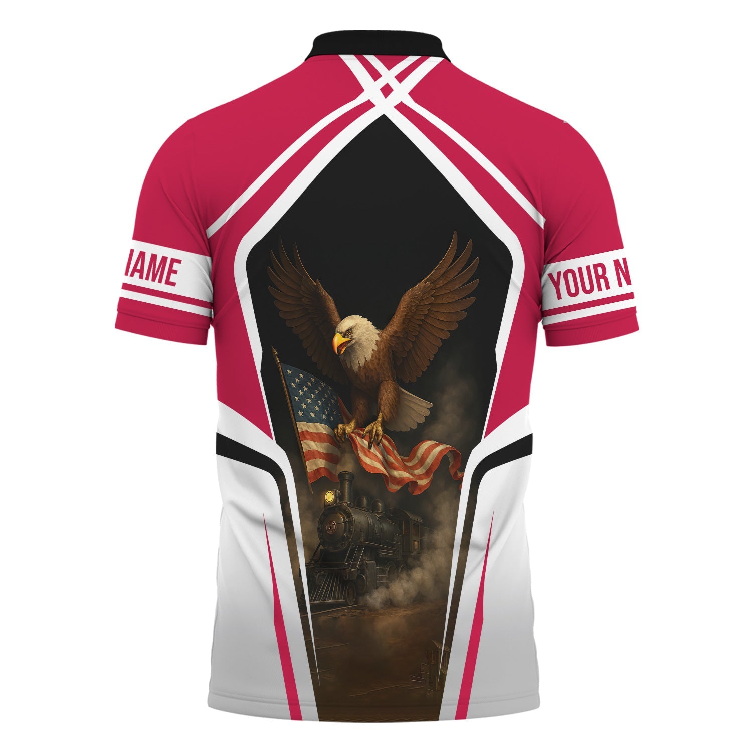 Railspirit Personalized Durango And Silverton Narrow Gauge Railroad Polo Shirt American Eagle Vintage Train Shirt