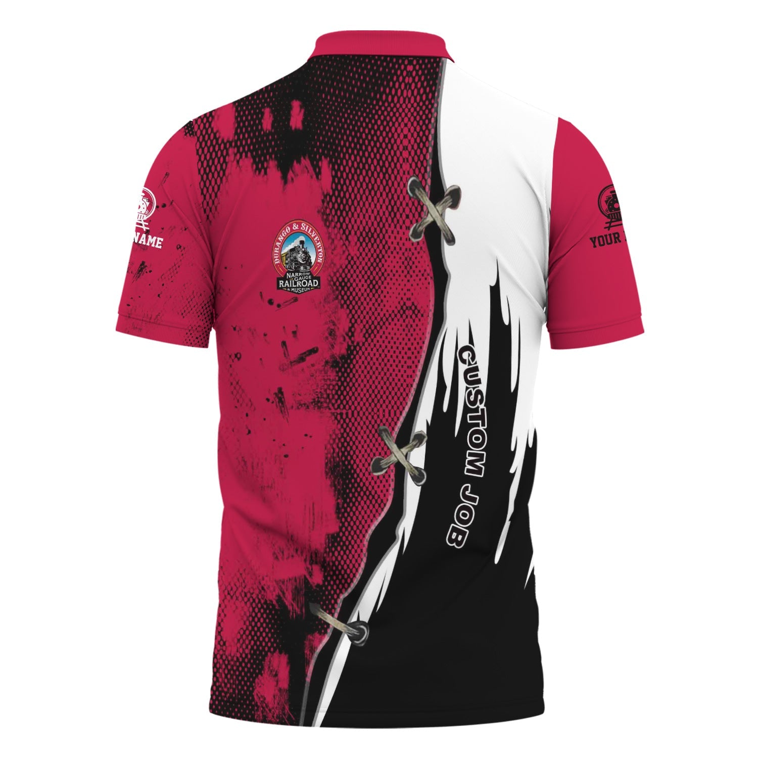 Railspirit Personalized Durango And Silverton Narrow Gauge Railroad Polo Shirt Retro Stitches Design with Custom Position Train Shirt