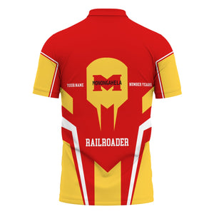 Railspirit Personalized Monongahela Railroad Polo Shirt Custom Year Railroader Shirt Gift Idea For Train Lover