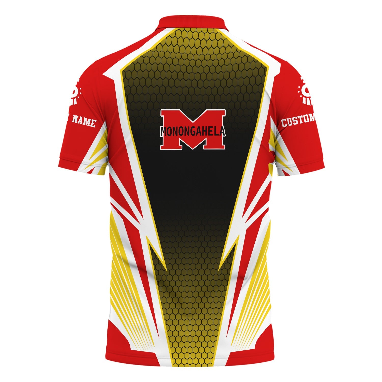 Railspirit Personalized Monongahela Railroad Polo Shirt Lightning Graphic Style Shirt Gift Idea For Train Lover