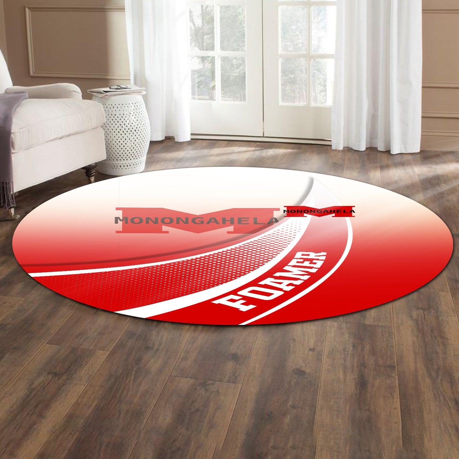 Railspirit Monongahela Railroad Round Mat Railway-Themed Style Mat Gift Idea For Trainspotter