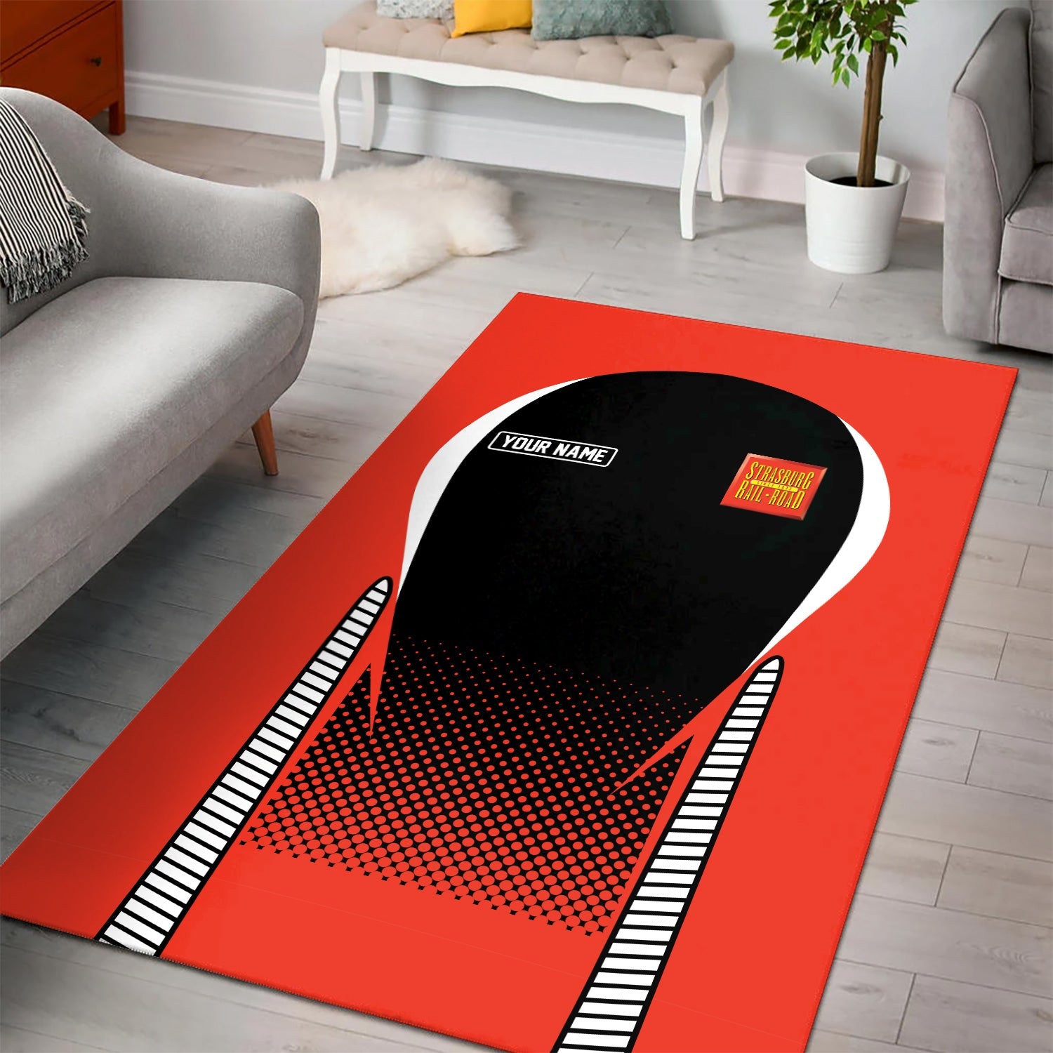 Railspirit Personalized Strasburg Railroad Area Rug All Over Printed Rug