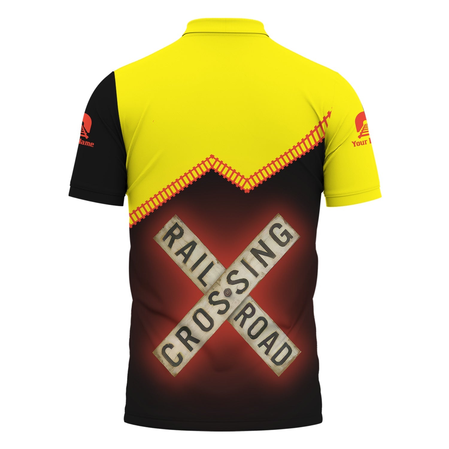 Railspirit Personalized Strasburg Railroad Polo Shirt Railroad Crossing Printed Train Track Shirt