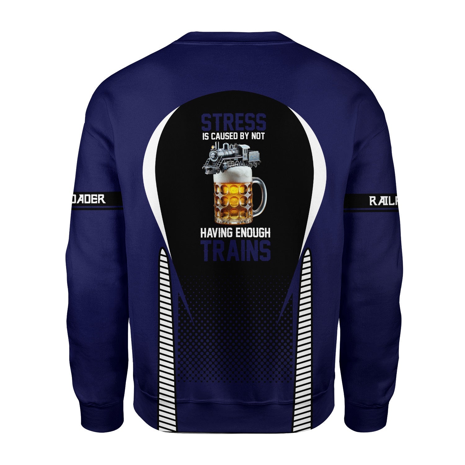 Railspirit Personalized CSX Transportation Railroad Sweatshirt Stress Is Caused By Not Having Enough Trains Shirt All Over Print Shirt