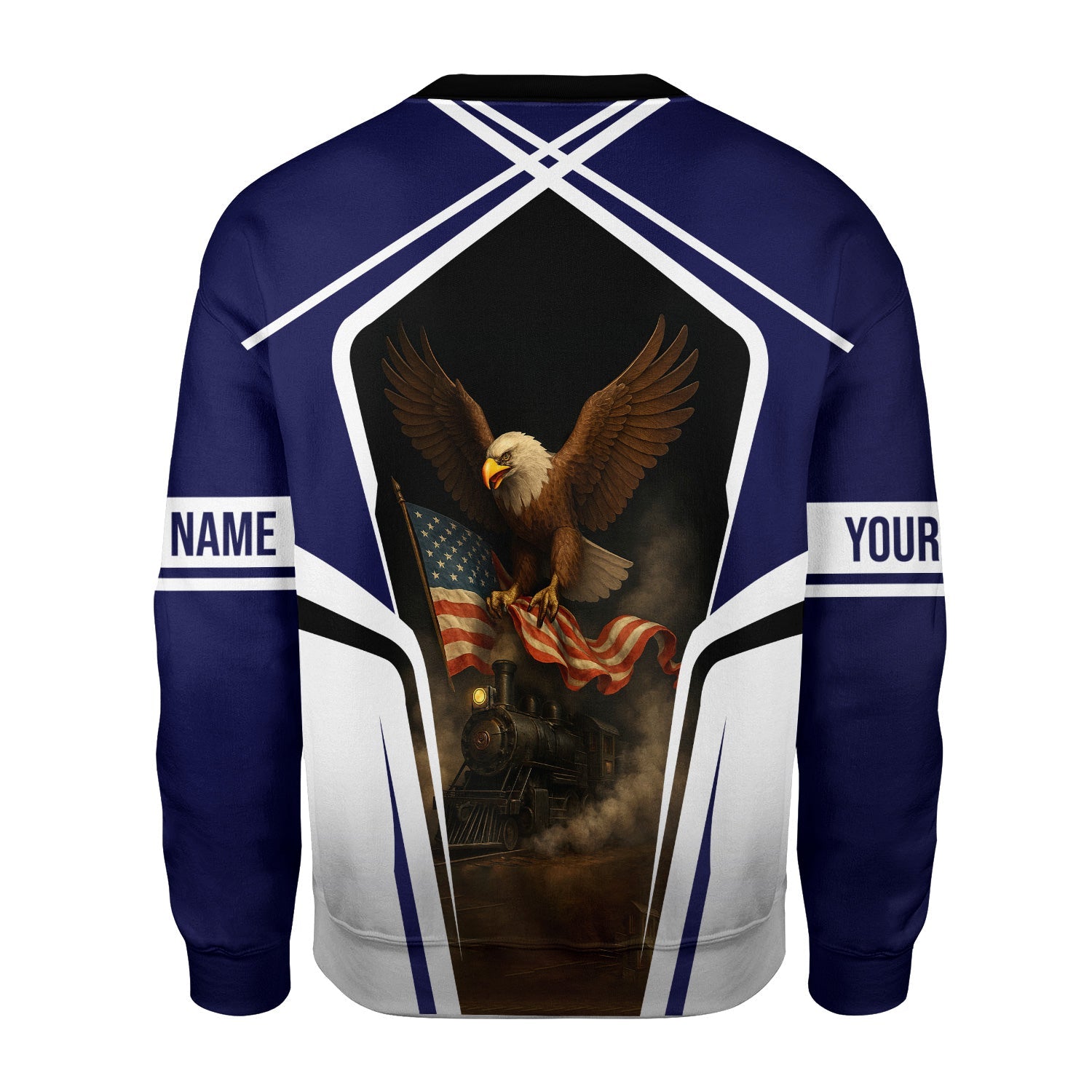 Railspirit Personalized CSX Transportation Railroad Sweatshirt American Eagle Vintage Train Shirt