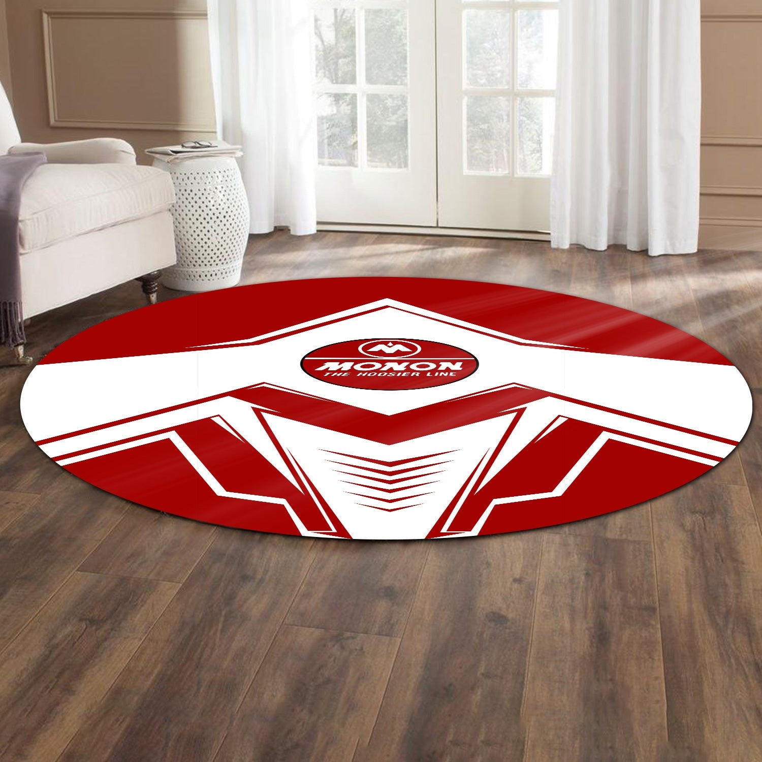 Railspirit Monon Railroad Round Mat Railway Trainspotter Style Mat Gift Idea For Foamers