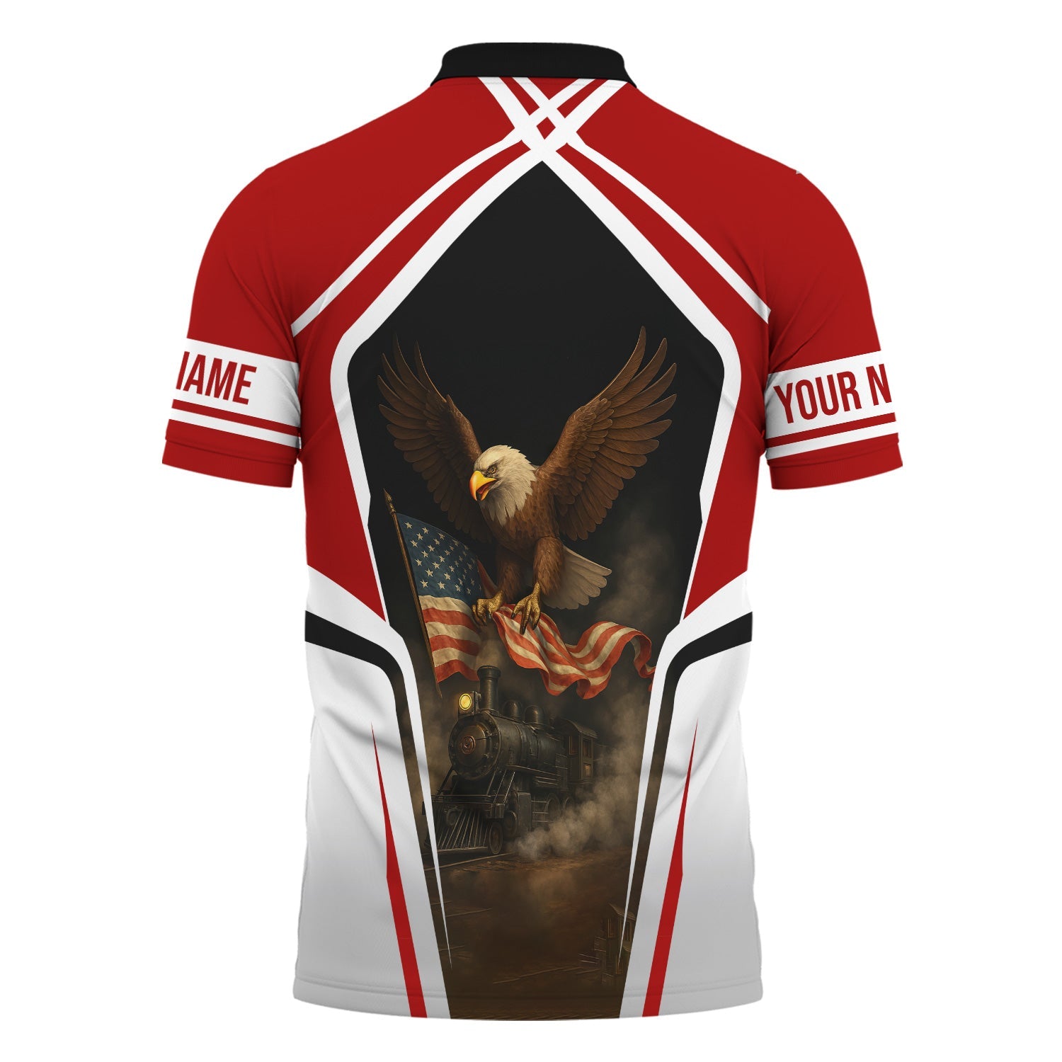 Railspirit Personalized Monon Railroad Polo Shirt American Eagle Vintage Train Shirt