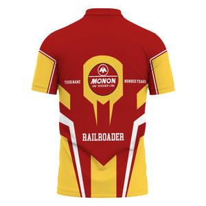 Railspirit Personalized Monon Railroad Polo Shirt Custom Year Railroader Shirt Gift Idea For Train Lover