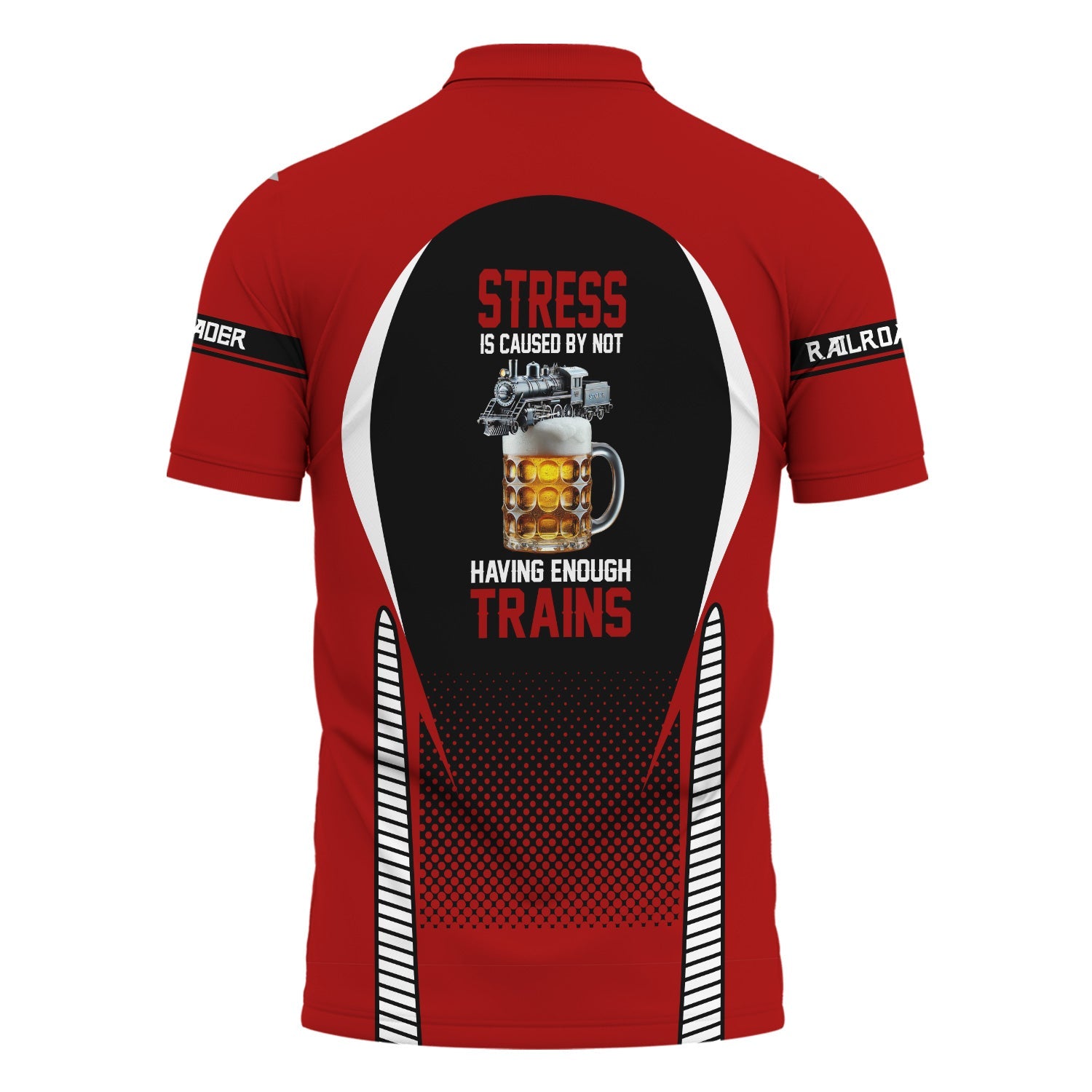 Railspirit Personalized Monon Railroad Polo Shirt Stress Is Caused By Not Having Enough Trains Shirt All Over Print