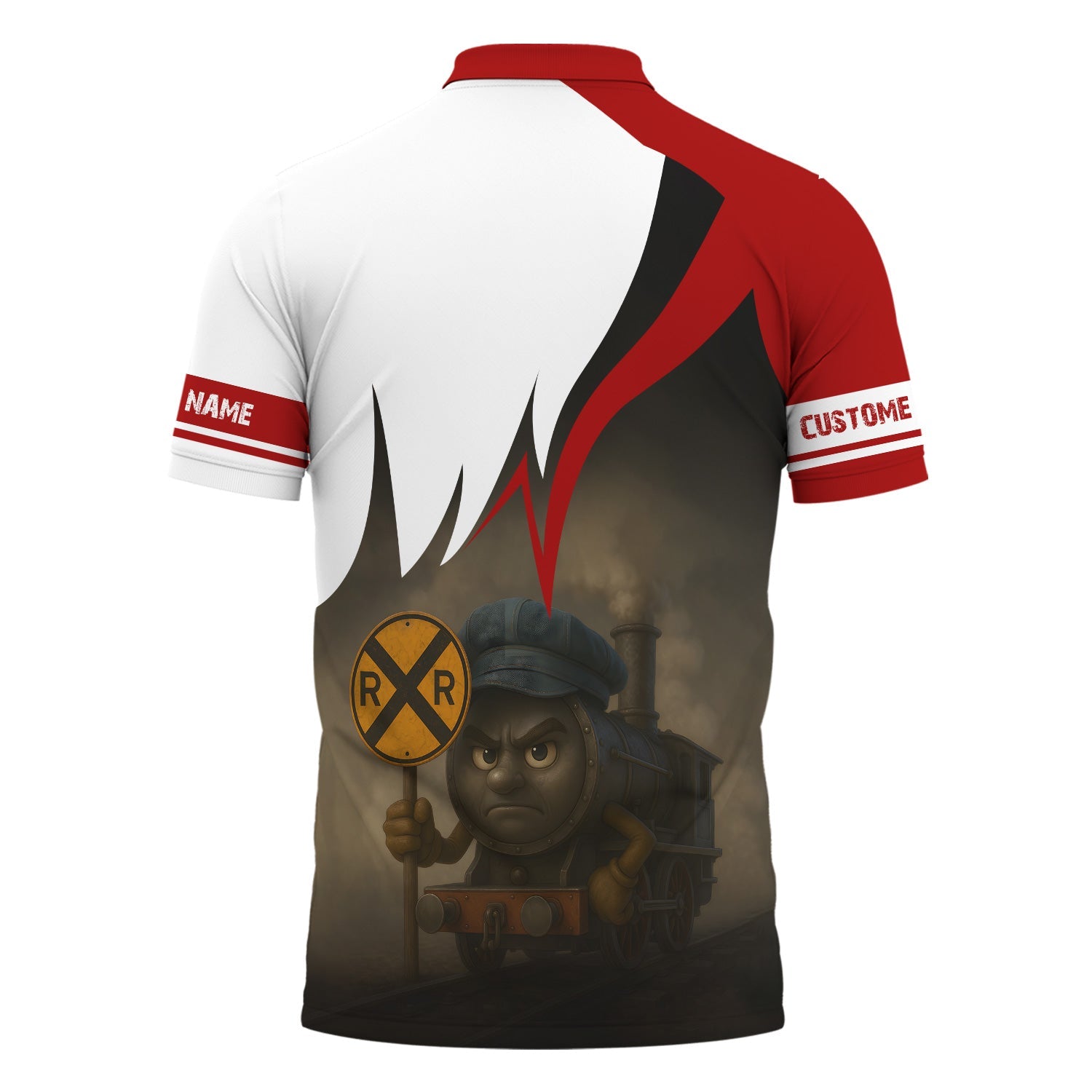 Railspirit Personalized Monon Railroad Polo Shirt Angry Train Polo Shirt Gift Idea For Train Lover