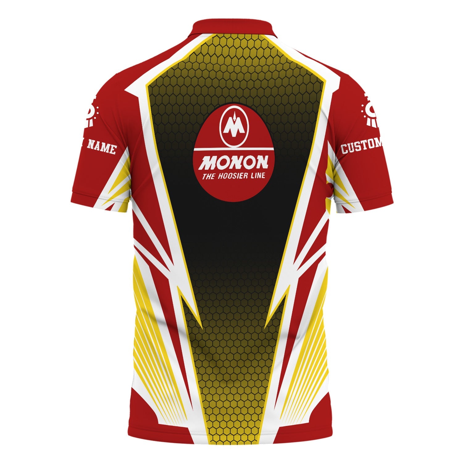 Railspirit Personalized Monon Railroad Polo Shirt Lightning Graphic Style Shirt Gift Idea For Train Lover