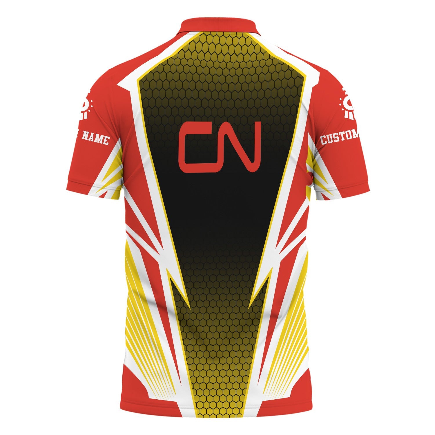 Railspirit Personalized Canadian National Railroad Polo Shirt Lightning Graphic Style Shirt Gift Idea For Train Lover