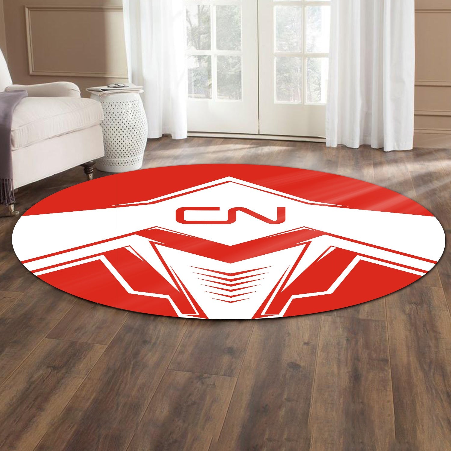 Railspirit Canadian National Railroad Round Mat Railway Trainspotter Style Mat Gift Idea For Foamers