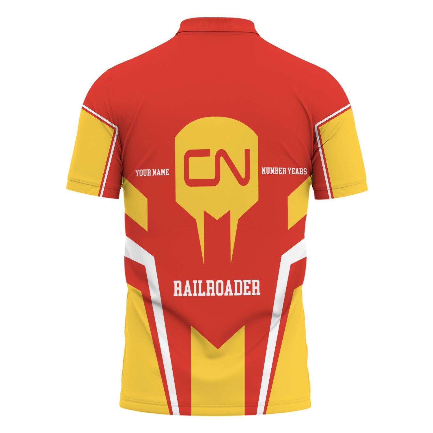 Railspirit Personalized Canadian National Railroad Polo Shirt Custom Year Railroader Shirt Gift Idea For Train Lover