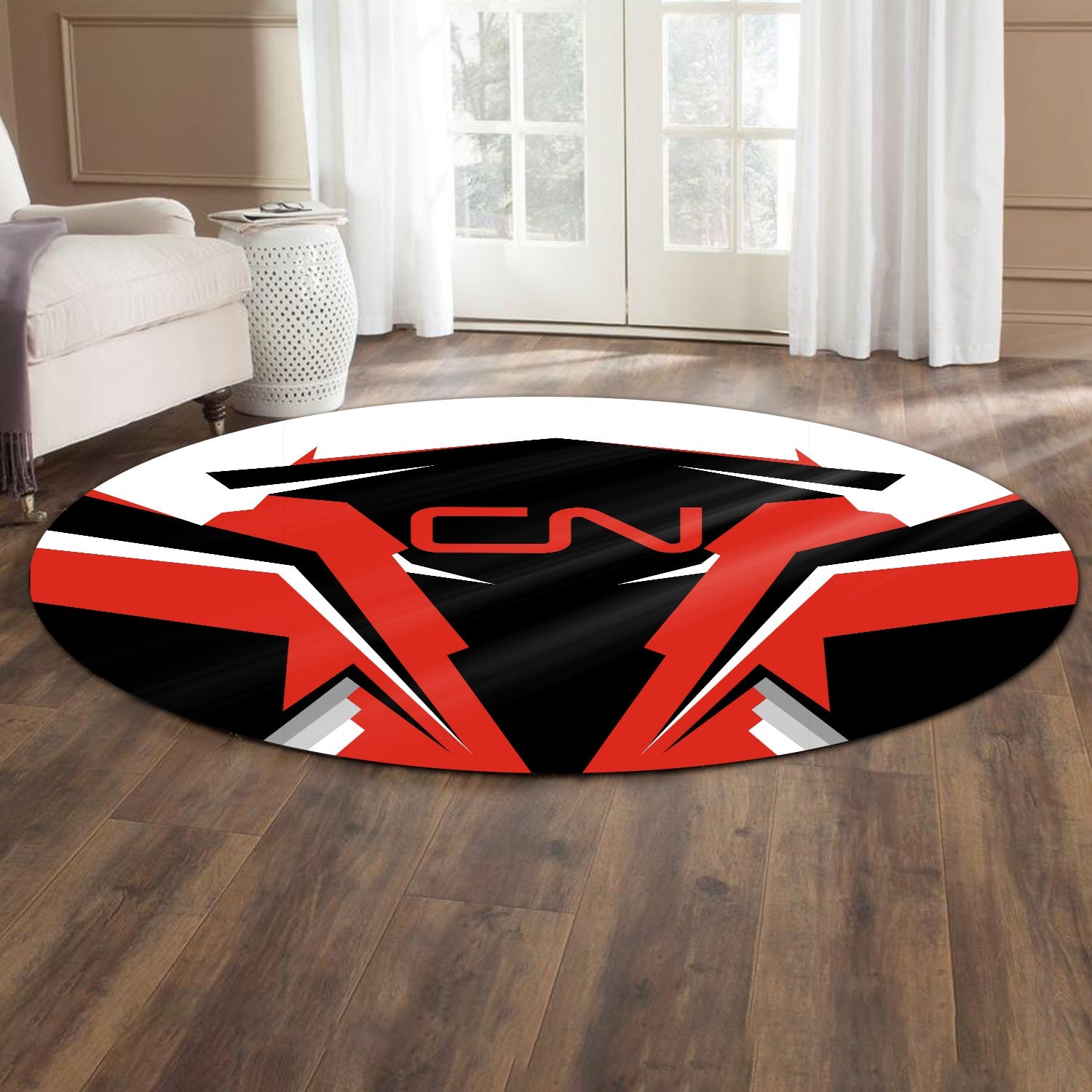 Railspirit Canadian National Railroad Round Mat Strong Line Style Rug All Over Print