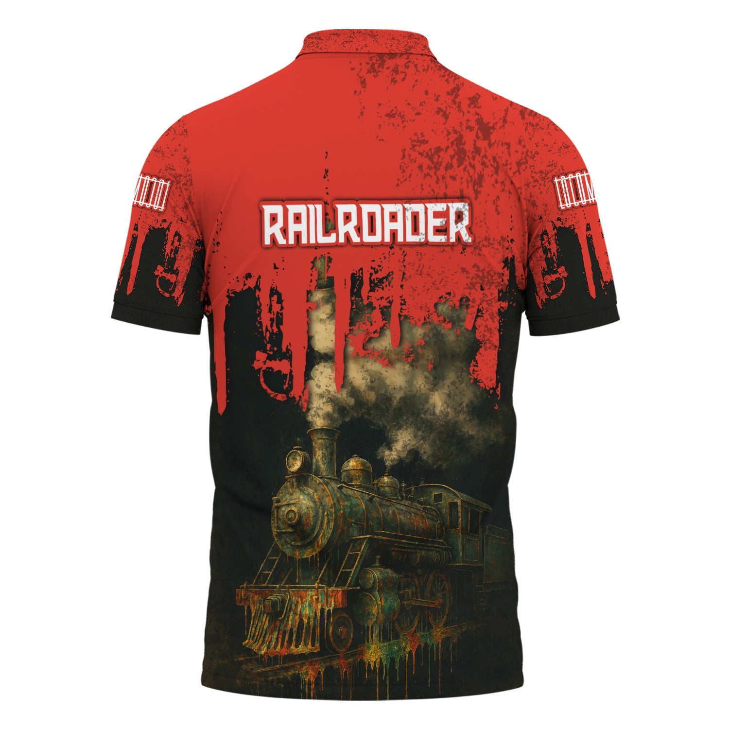 Railspirit Personalized Canadian National Railroad Polo Shirt Vintage Train Art Style Shirt For Locomotive Fans