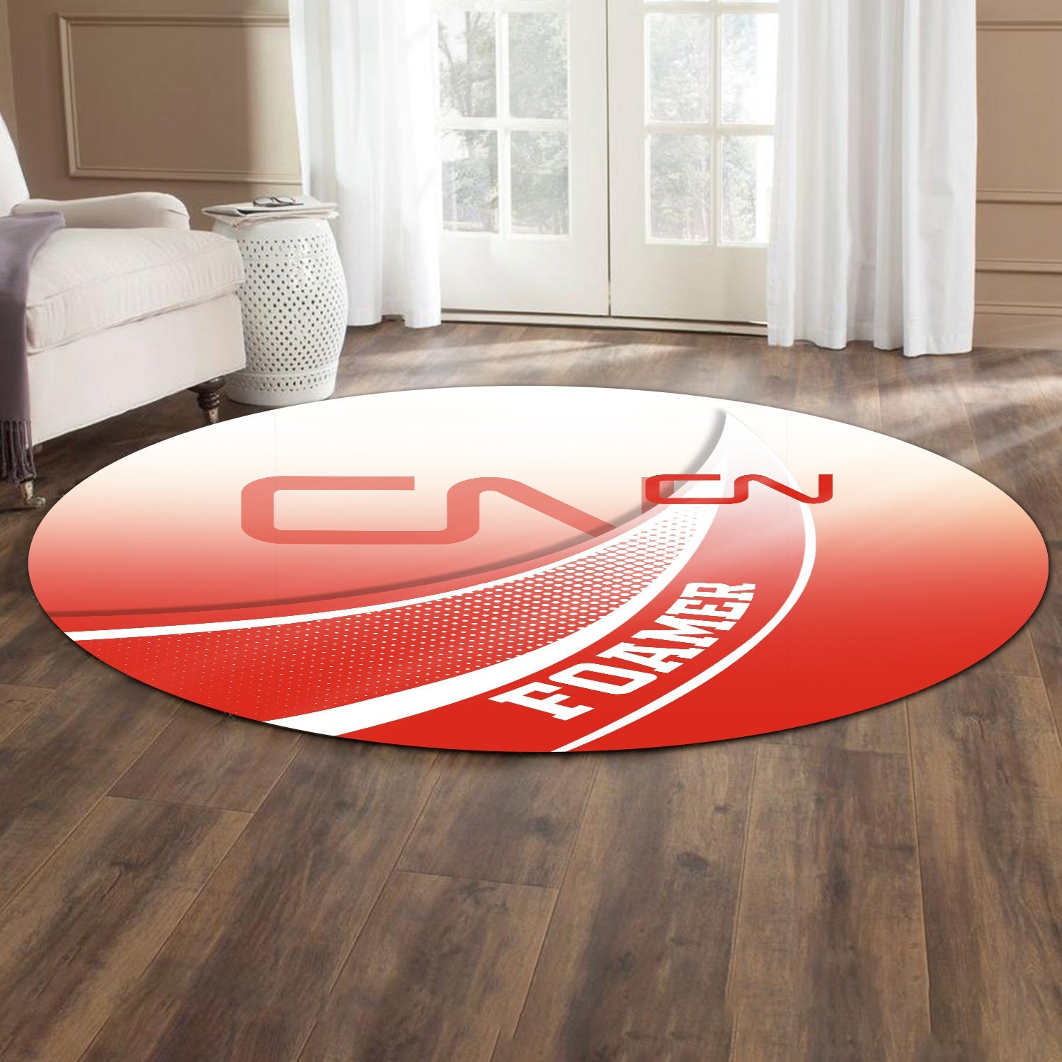Railspirit Canadian National Railroad Round Mat Railway-Themed Style Mat Gift Idea For Trainspotter