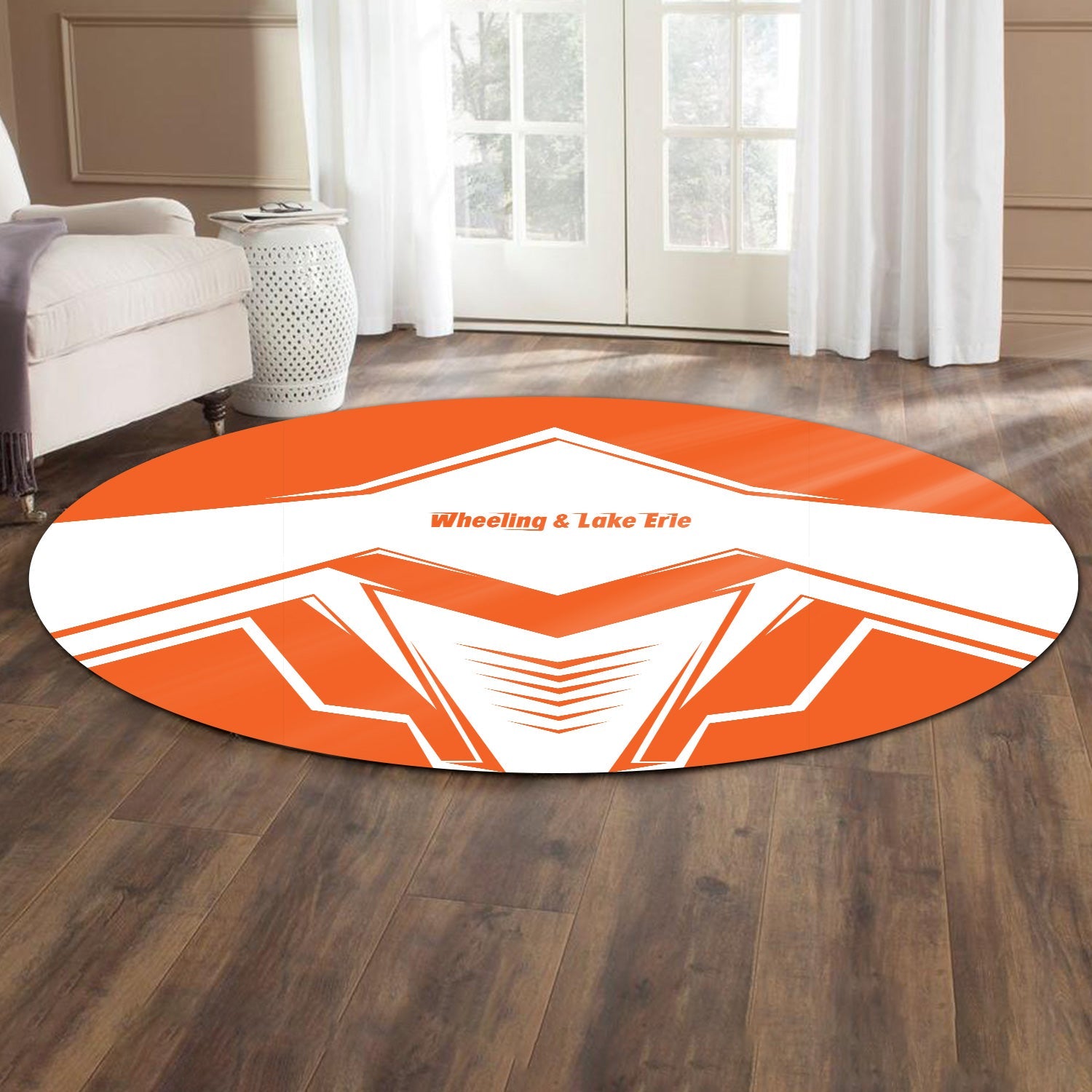 Railspirit Wheeling And Lake Erie Railroad Round Mat Railway Trainspotter Style Mat Gift Idea For Foamers