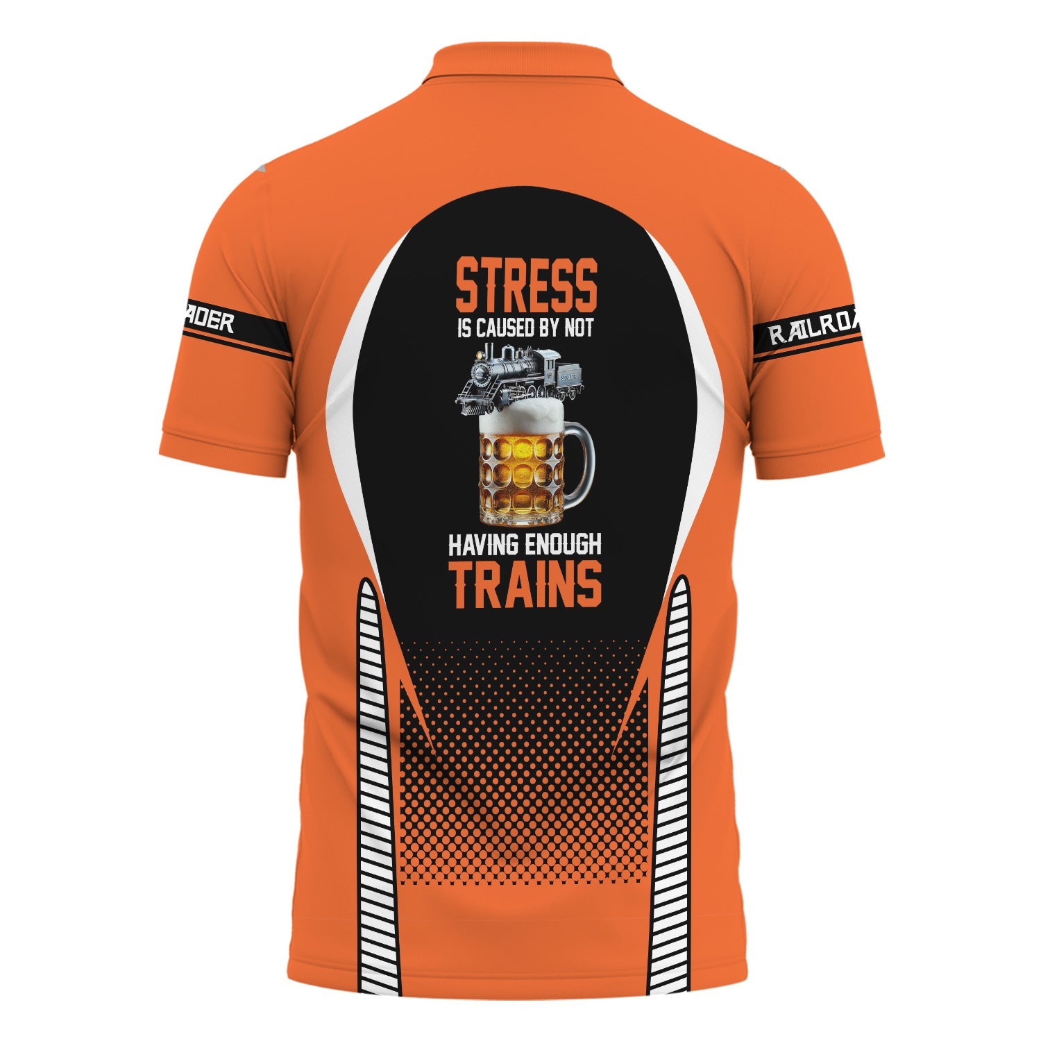 Railspirit Personalized Wheeling And Lake Erie Railroad Polo Shirt Stress Is Caused By Not Having Enough Trains Shirt All Over Print