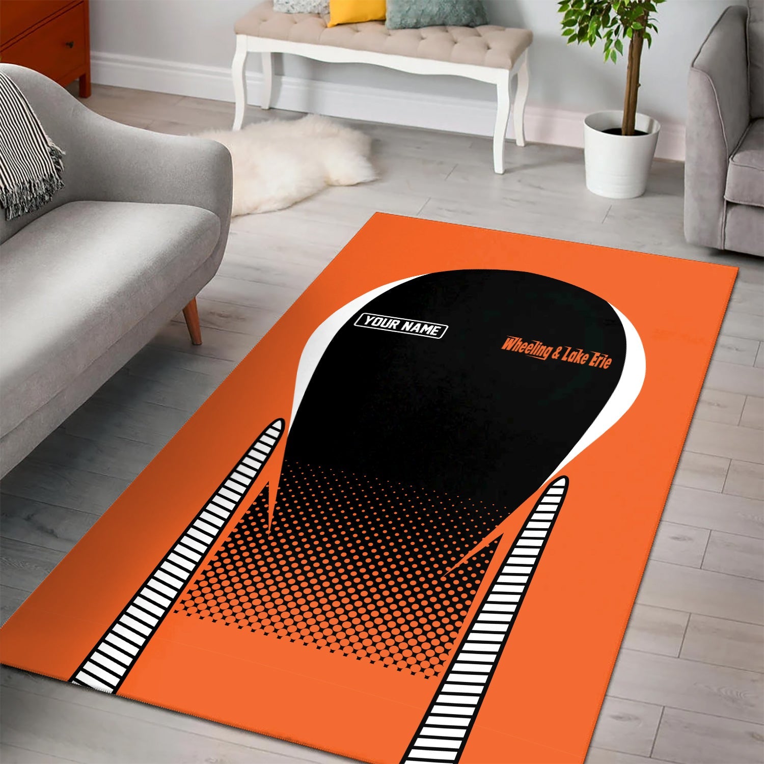 Railspirit Personalized Wheeling And Lake Erie Railroad Area Rug All Over Printed Rug