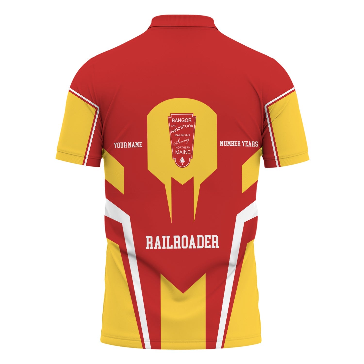 Railspirit Personalized Bangor And Aroostook Railroad Polo Shirt Custom Year Railroader Shirt Gift Idea For Train Lover