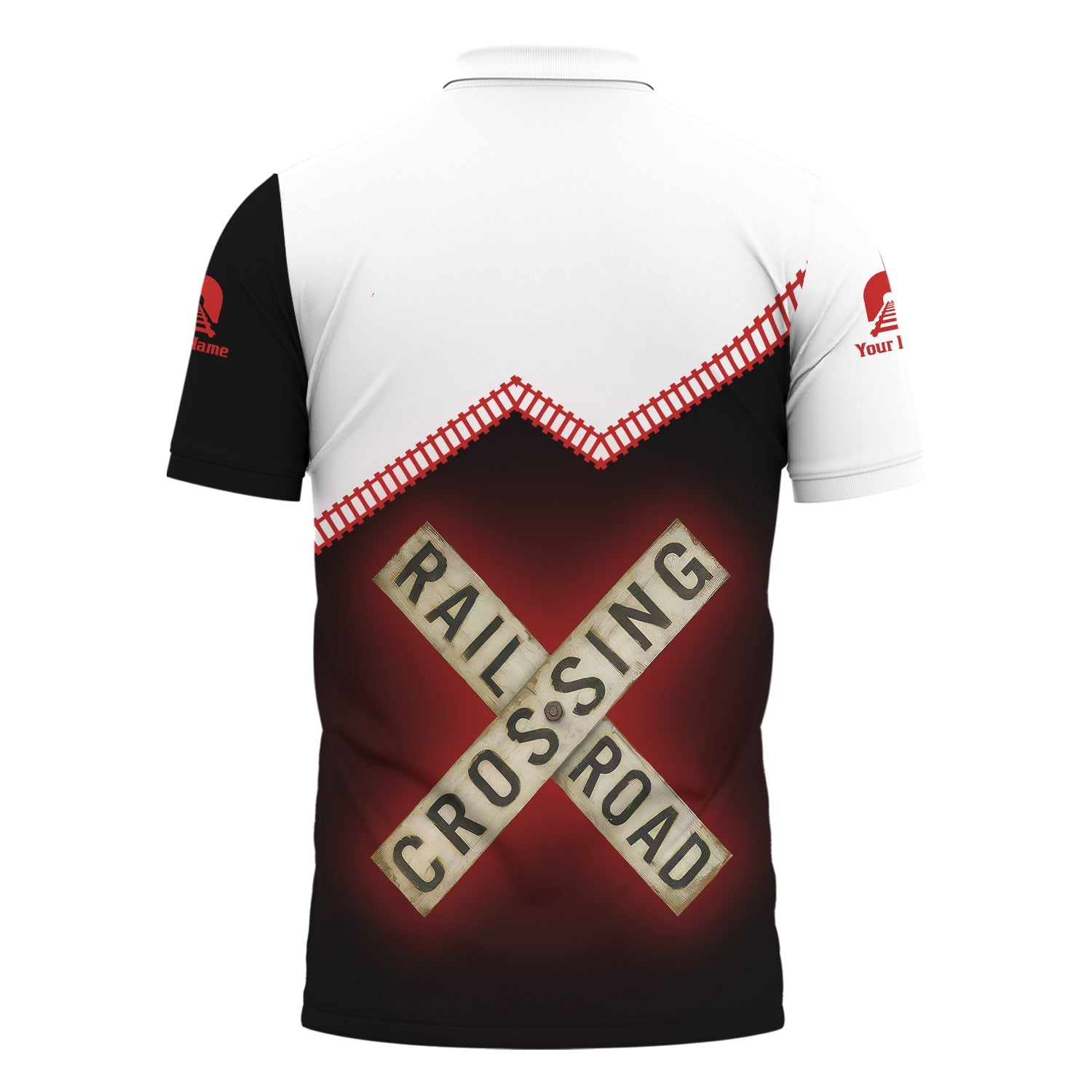 Railspirit Personalized Bangor And Aroostook Railroad Polo Shirt Railroad Crossing Printed Train Track Shirt