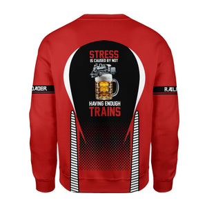 Railspirit Personalized Bangor And Aroostook Railroad Sweatshirt Stress Is Caused By Not Having Enough Trains Shirt All Over Print Shirt